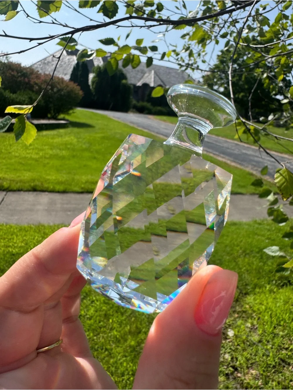 Vintage 1970 Swarovski Faceted Clear Crystal 2.5